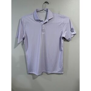 Holderness & Bourne Polo Shirt Men's Large Purple Snake Print Short Sleeve Golf